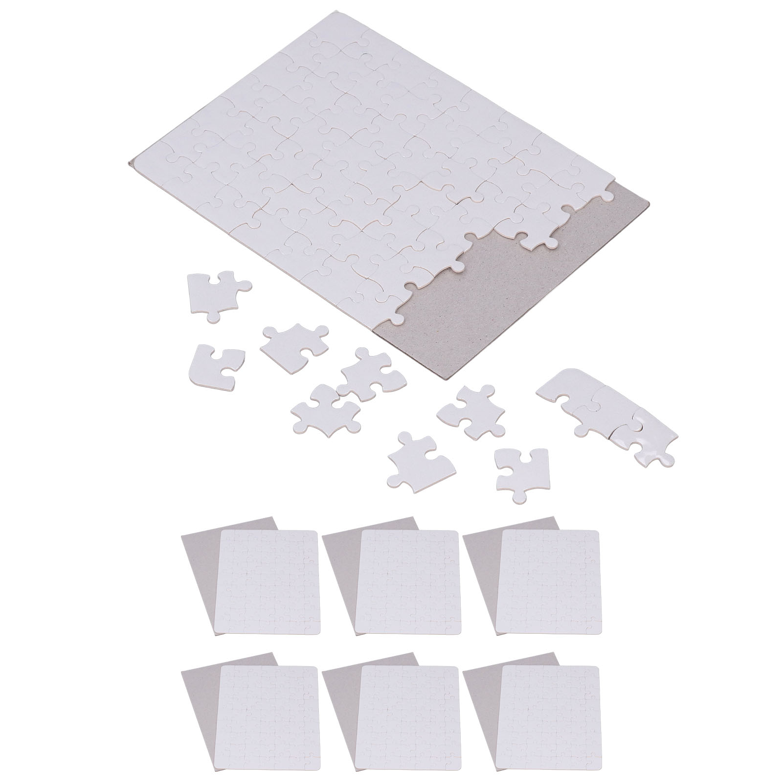 Puzzle Blank White - 6 セットのブランクパズル 13x18cm ホワイト組み立て DIY サブリメーションブランクパズル
