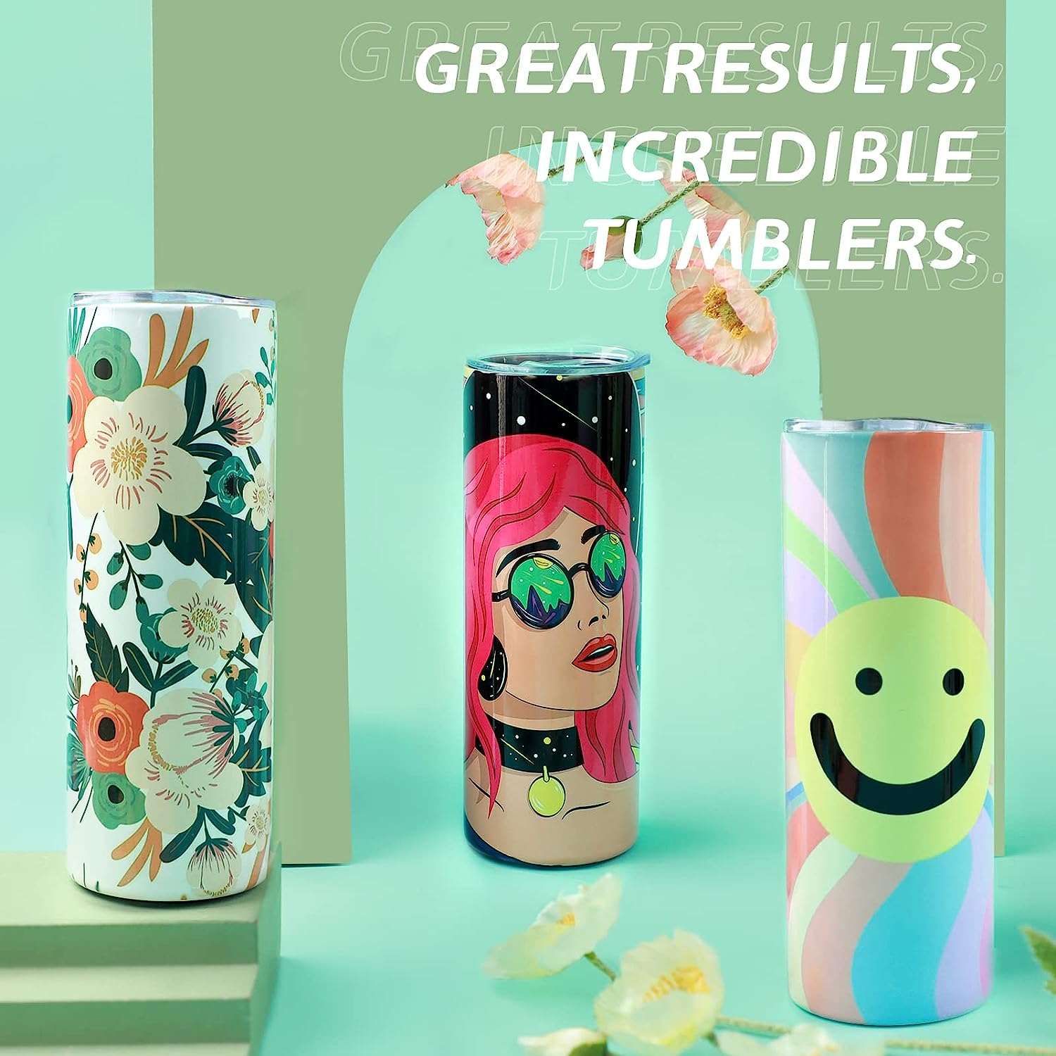 Htvront-ステンレススリムストレート昇華タンブラー、空 - Sublimation Mug White のレビューと価格